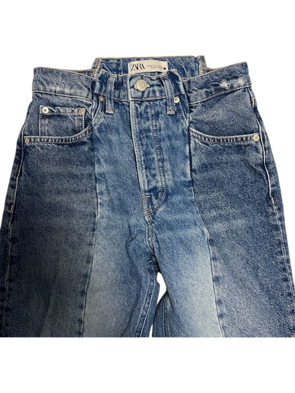 🔹 ZARA High Rise Straight Leg Jeans – Size 4 - Picture 5 of 9